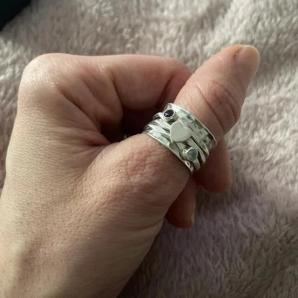 Handcrafted Heart Silver Ring