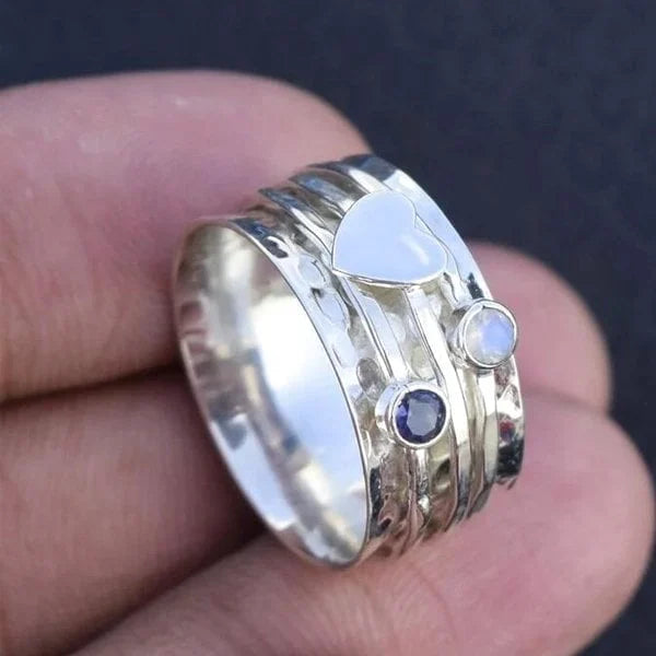 Handcrafted Heart Silver Ring
